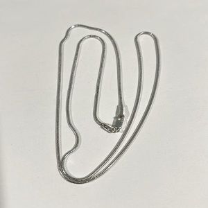 Sterling Silver 925 Cable Link Chain Necklace 19”